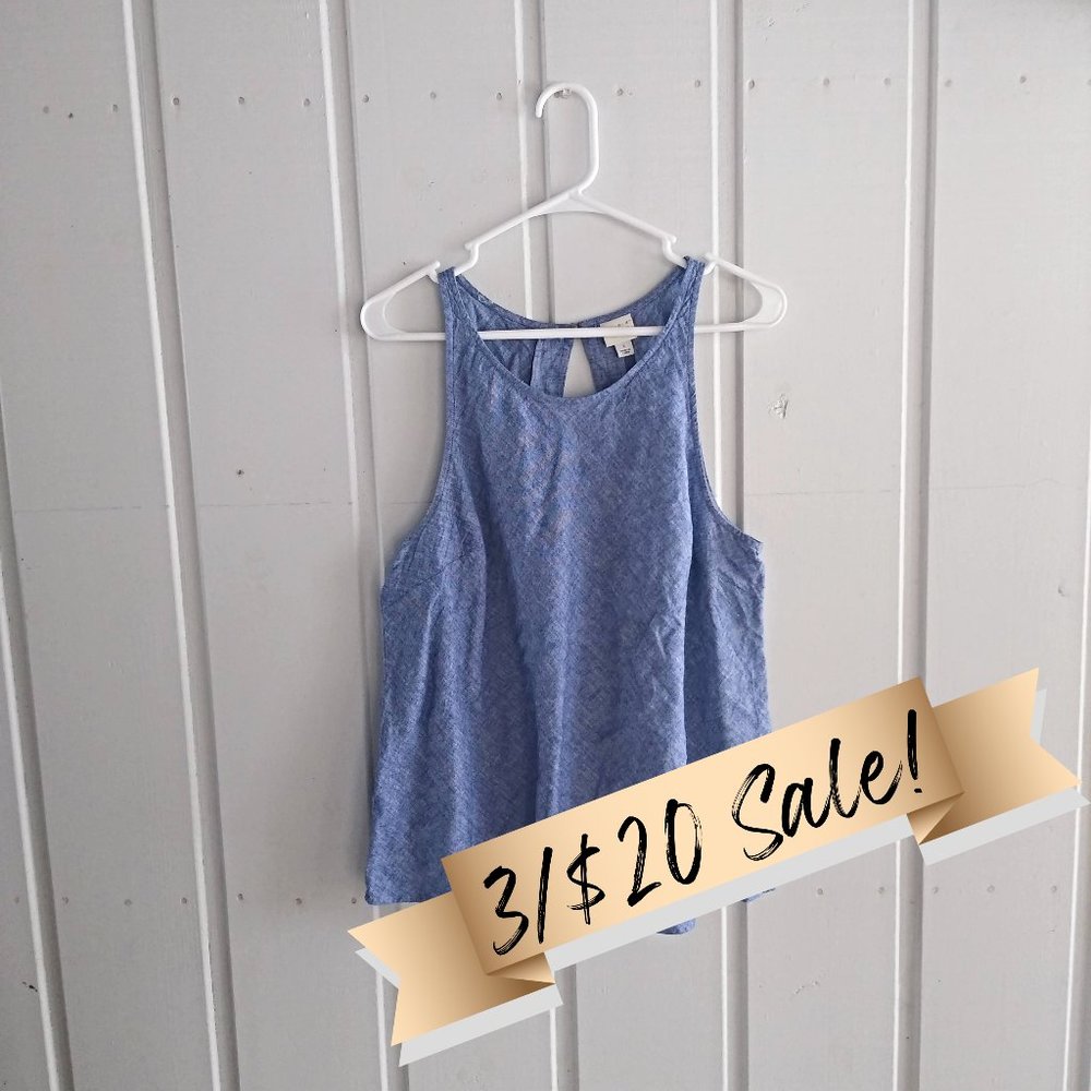 L Women's Linen Tank Top